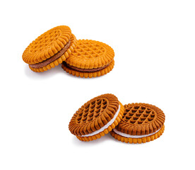 Delicious cookies stacked neatly on a bright surface
