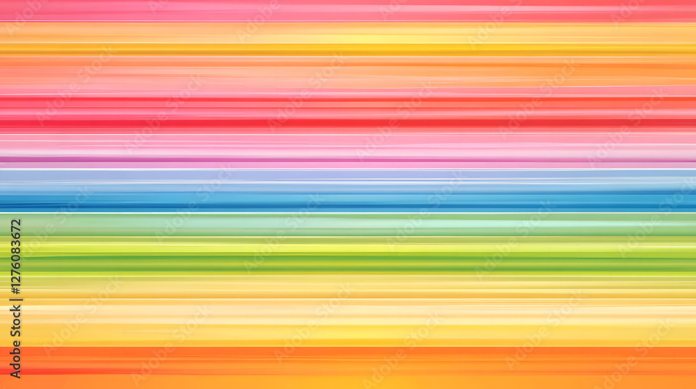 Poster vibrant rainbow stripes background abstract colorful horizontal lines pattern design