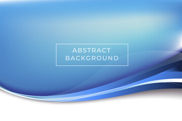 Blue Wave Abstract Technology Background Design Template