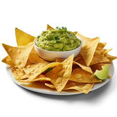 Tortilla Chips with Guacamole Dip