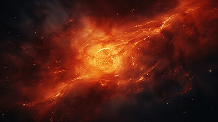 Fototapeta premium fiery outer space orange