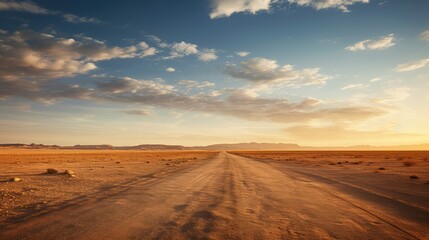 Fototapeta premium sand road ends