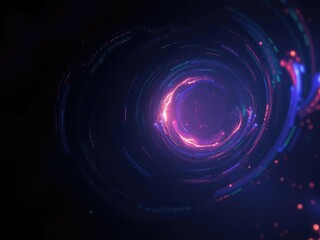 The darkness is filled with swirling colors and lights that create an immersive experience like being inside a living entity, vibrant hues, extraterrestrial atmosphere