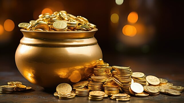 prosperity pot of gold coins