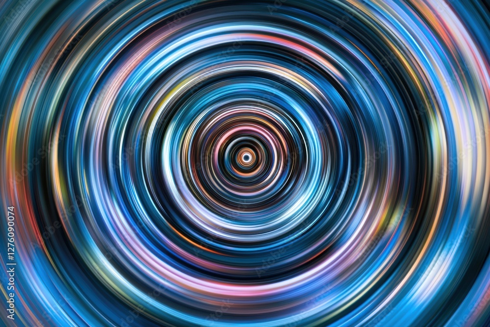Canvas Prints abstract circular motion of colorful swirls in blue tones
