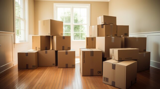 es packing a moving box