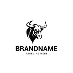 clean and modern vector bull logo design
