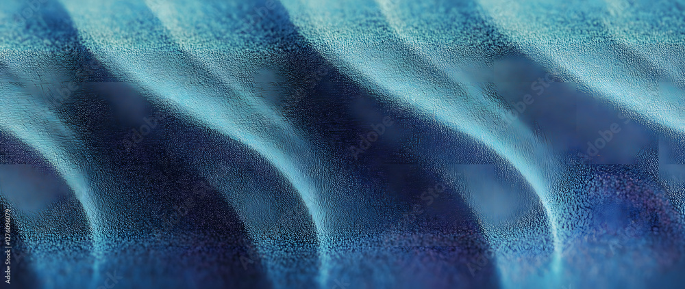 Poster textured blue gradient with abstract wave patterns