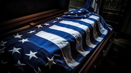 fallen thin blue line american flag