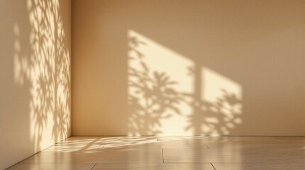 Fototapeta premium A room with a window and a plant in it