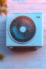 Dise&ntilde;o plano de un aire acondicionado en un d&iacute;a caluroso de verano