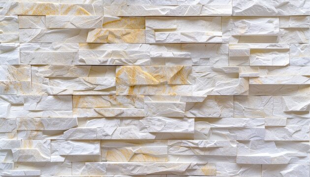 White and gold stone wall background image for interior design and construction projects