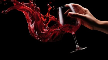 aerate holding wine