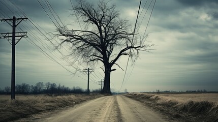 risk tree on power line