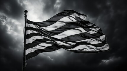 flag black and white stripes background