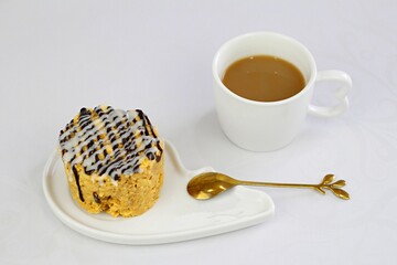 Cup of coffee with shortbread