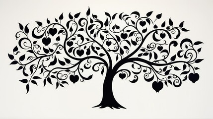Obraz premium leaves apple tree graphic