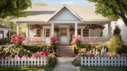 Fototapeta premium rustic suburban house front