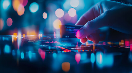 Concept: Secure online transaction with credit instrument for Cyber Monday marketing