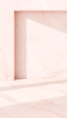 Generative AI, Elegant Marble Wall with Shadow and Light Play, Aesthetic Background