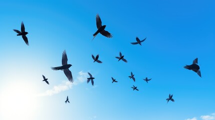 Fototapeta premium formation spring silhouette