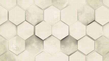 Fototapeta premium beige hexagon geometric pattern wallpaper background texture