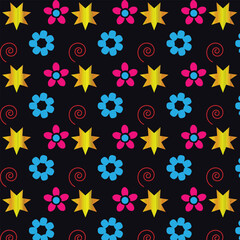 seamless background with flowers colorful design