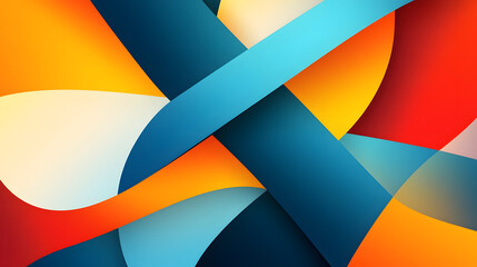 Obraz premium Abstract background with colorful lines and X-shaped elements 