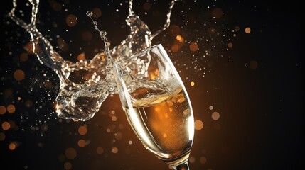 bubbles overflowing glass