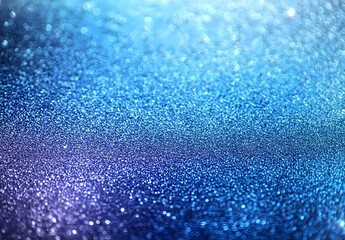 Obraz premium Glittering Blue Texture with Spectrum Light. Frosted Winter Sparkle Background