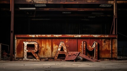 industrial red rusted metal