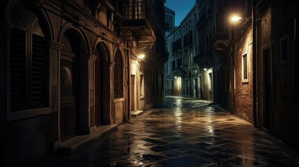 Obraz premium brick street houses
