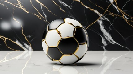 Fototapeta premium play black and white soccer ball