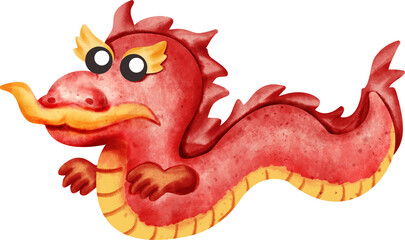 watercolor chinese dragon