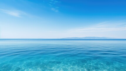 Obraz premium horizon calm blue background