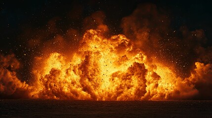 Obraz premium Fiery Explosion In The Night Sky A Massive Blast