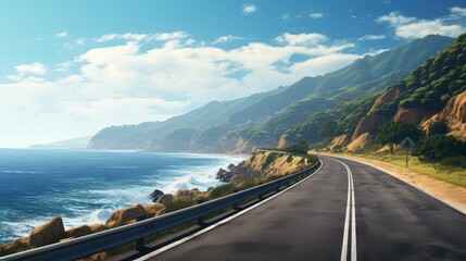Fototapeta premium ocean open road background