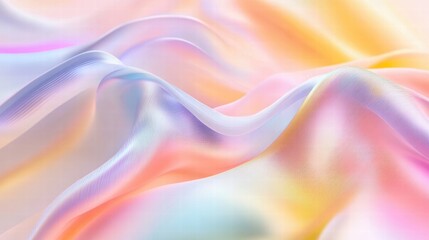 Obraz premium pastel rainbow silk fabric drape