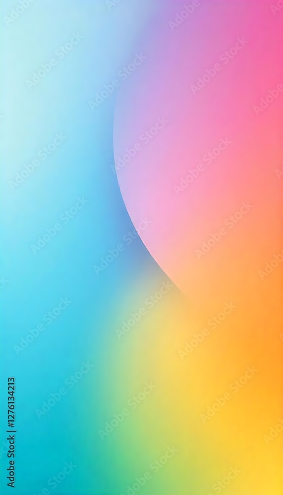 Poster generative ai abstract gradient background with pastel rainbow colors