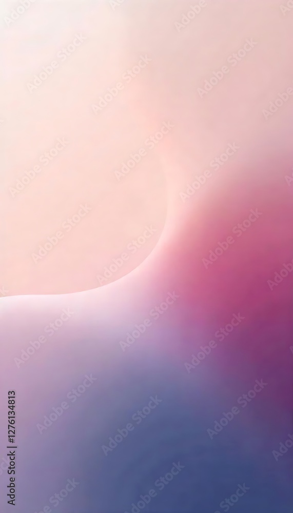 Poster generative ai image of a soft gradient with peach, pink, and blue colors that blend to create a smoo