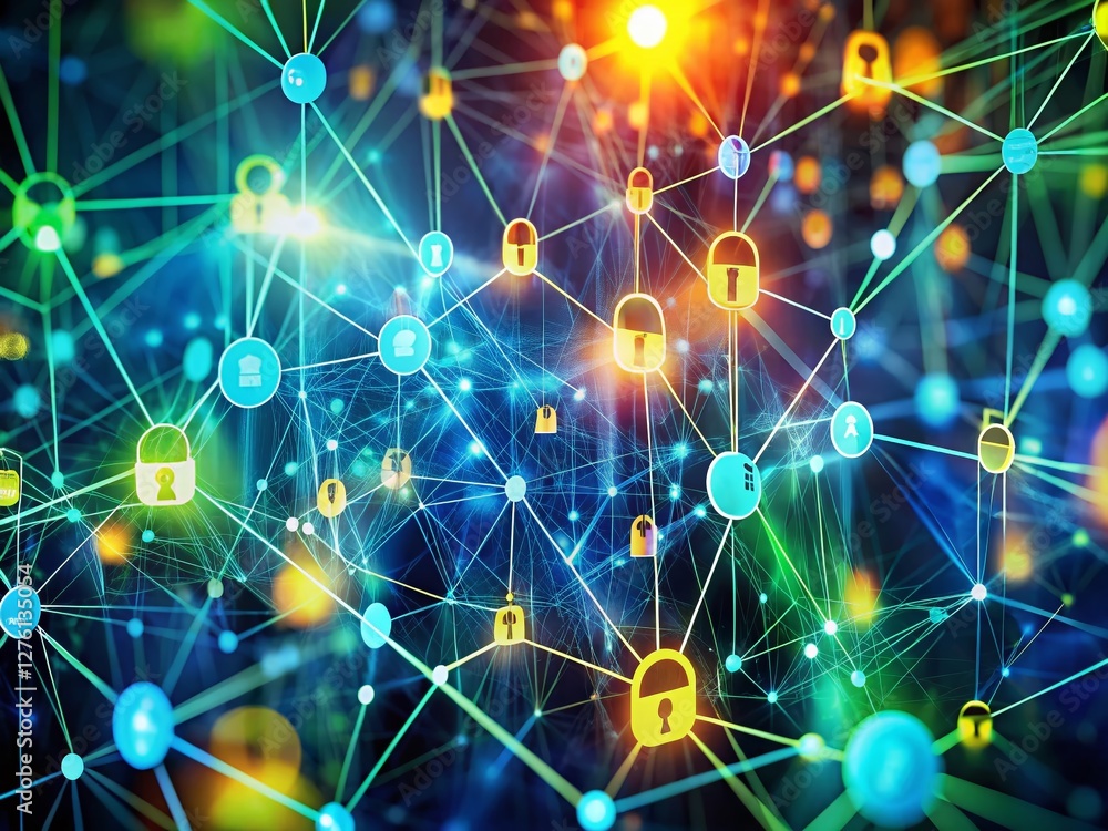 Poster data encryption standard diagram: protecting sensitive information with cryptography and cybersecuri