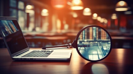 details magnifying glass laptop