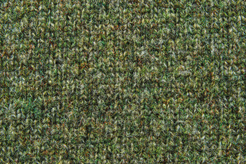 Green wool fibril jersey fabric texture as background