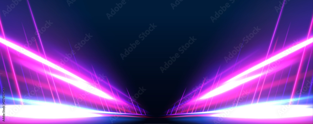 Fototapete magic moving fast speed police lines. laser beams luminous abstract sparkling isolated on a transpar