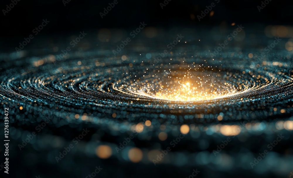 Poster a global network represented by a 3d illustration that incorporates blockchain, neural networks, and