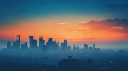 dusk blue and orange gradient