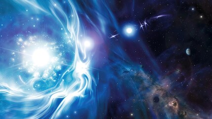 Obraz premium blue_galactic_background