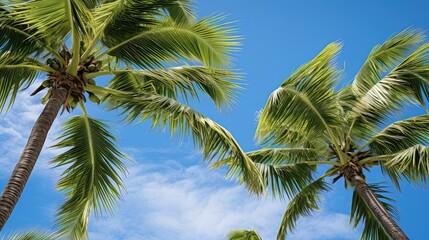 Fototapeta premium green yard palm trees