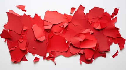 torn red ripped paper