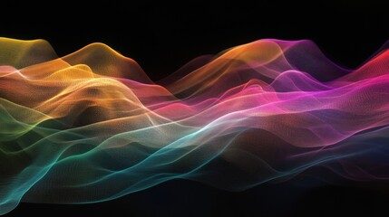 Obraz premium colorful abstract waves vibrant energy background